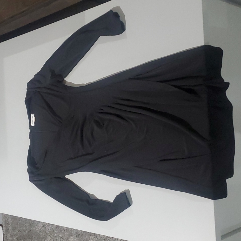Womens mid length, v neck, long sleeve, Calvin Klein Dress.